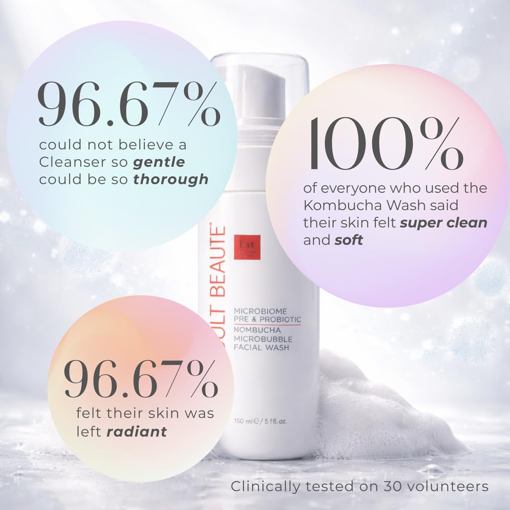 Consult Beaute Microbiome Pre & Probiotic Purifying Foaming Facial Cleanser with Aloe, Helps Maintain Skin Balance, Non-Stripping Gentle Face Wash & Pore Cleanser, Won’t Dry Out Skin 5.1 oz