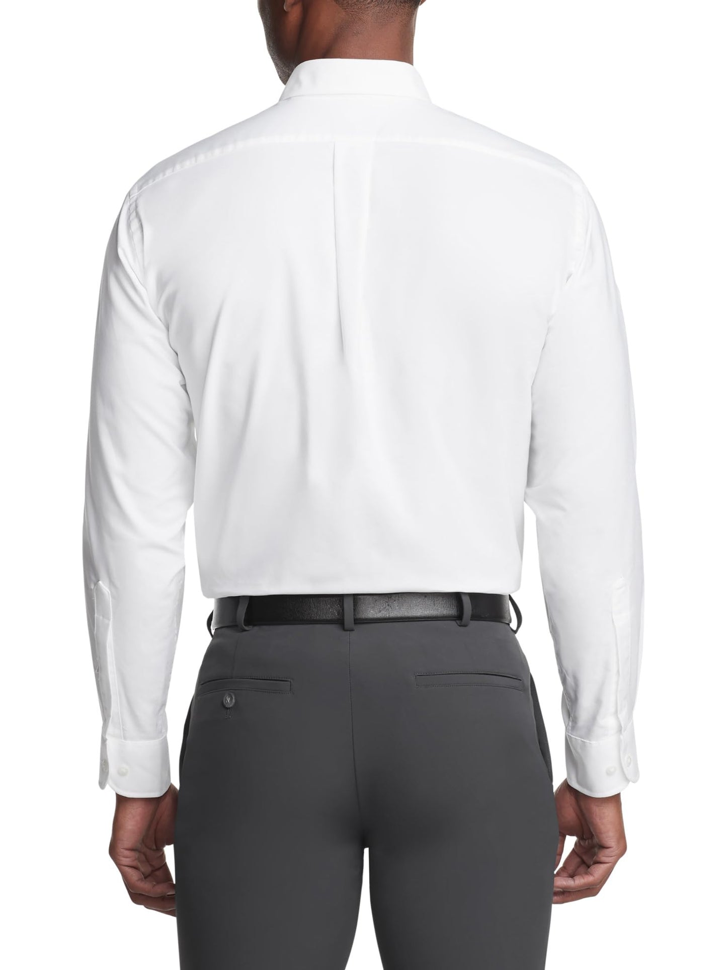 Van Heusen Men's Dress Shirt Regular Fit Oxford Solid, White, Large