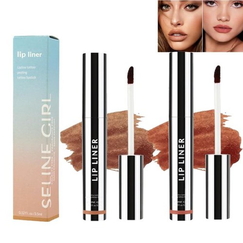 Pimaup Qorva Peel off Lip Liner Stain, Qorva Lipstick, Timbersonic Lip Stain Peel, Timbersonic Peel off Lip Liner Stain, Lip Stain Peel off Long Lasting Waterproof, Non-stick Cup (2pcs-C)
