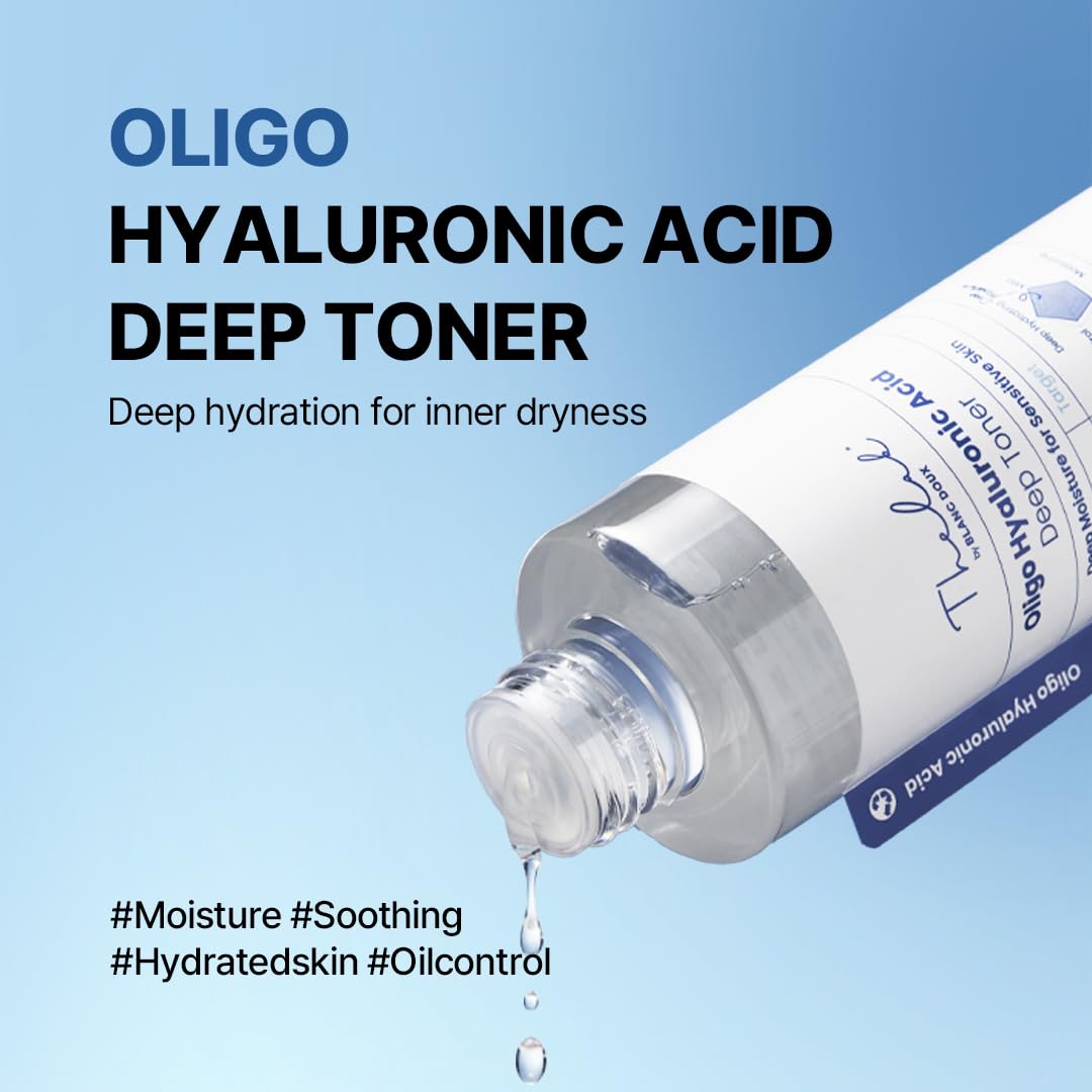 THE LAB by BLANC DOUX Oligo Hyaluronic Acid Deep Toner – Hydrating Toner for Sensitive Skin, pH Balance, Korean Skin Care, Alcohol-Free, Vegan Formula (16.91 Fl Oz)