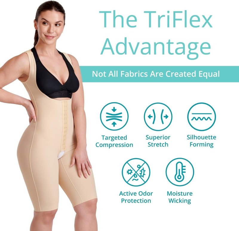 Female Curves Bodysuit - Tummy Control Compression Garment for Post-Surgery | Short Length