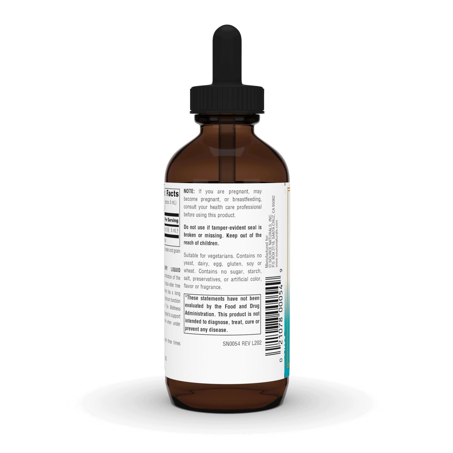 Source Naturals Wellness Elderberry Liquid Extract, 500 mg - 4 Fluid oz