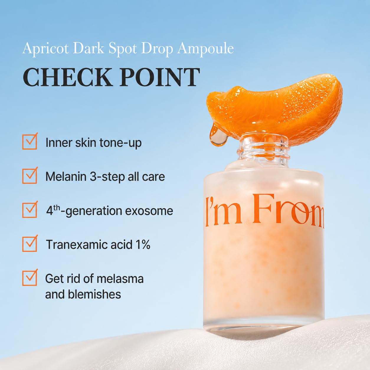 I’m From Apricot Glow Ampoule, Serum with 5% Niacinamide, & Apricot Extract Serum 1.69fl.oz