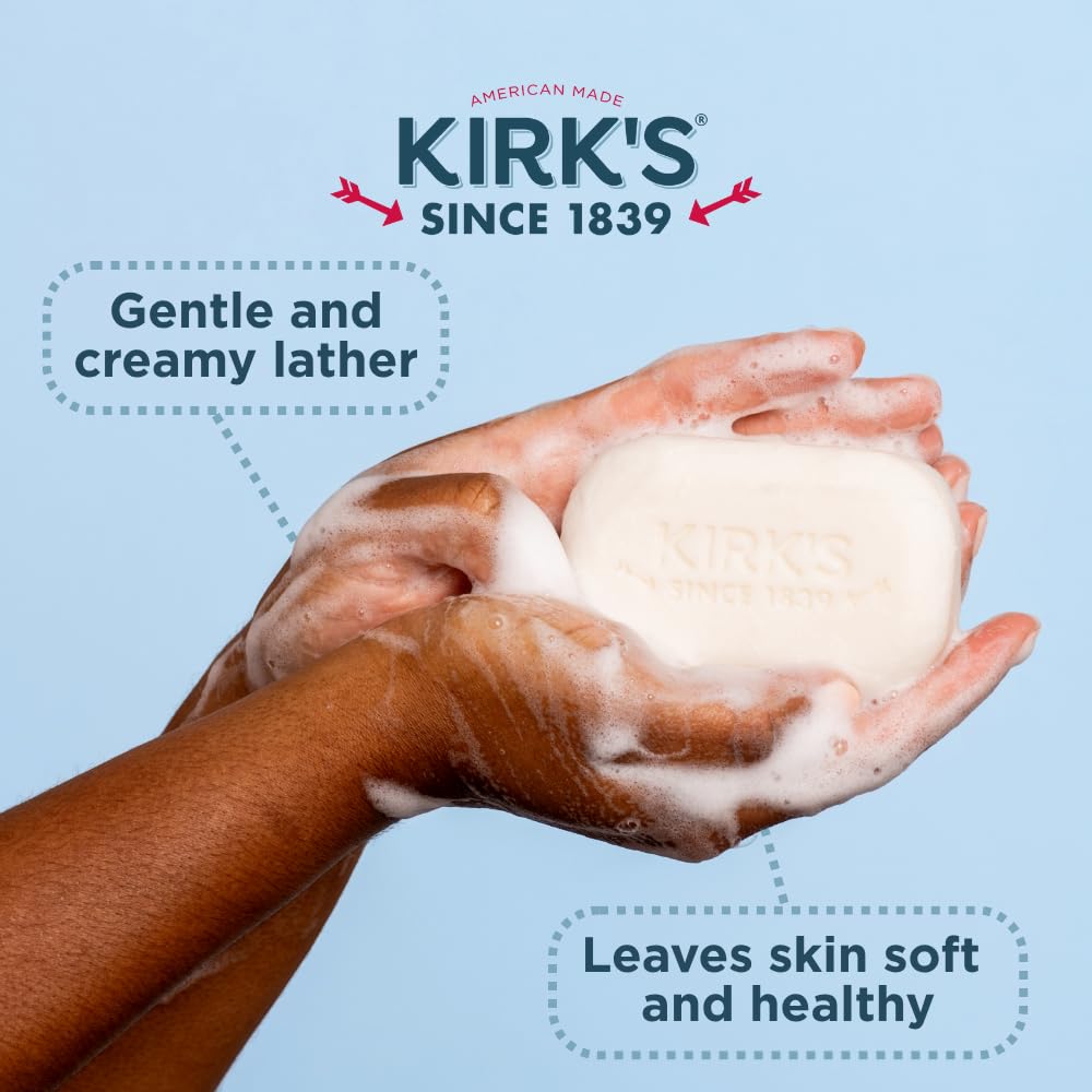 Kirk's Castile Bar Soap, Citrus Twist - Clinically Tested, Safe for Sensitive Skin with Coconut Oil, Vegan and Non-GMO - 4 oz Bars, 6 Pack