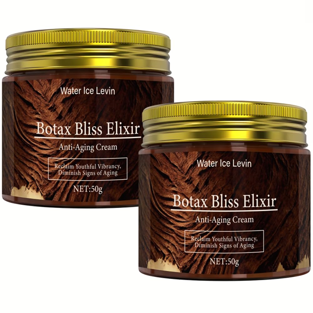 2PCS Botax Bliss Elixir Face Cream, Botax Face Wrinkles Removal Serum, Botax Stock Solution Facial Cream, Anti Aging Face Tightening, Boost Skin, Reduce Wrinkles & Plump Skin Care for Women/Men