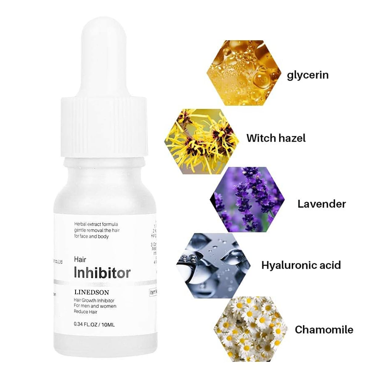 Generic Mild Hair Growth Inhibitor Serum,for Face, Arm, Legs Body Hair, Unscented, 0.34 Fl Oz, Lotion, Natural Plant Extract, Unisex
