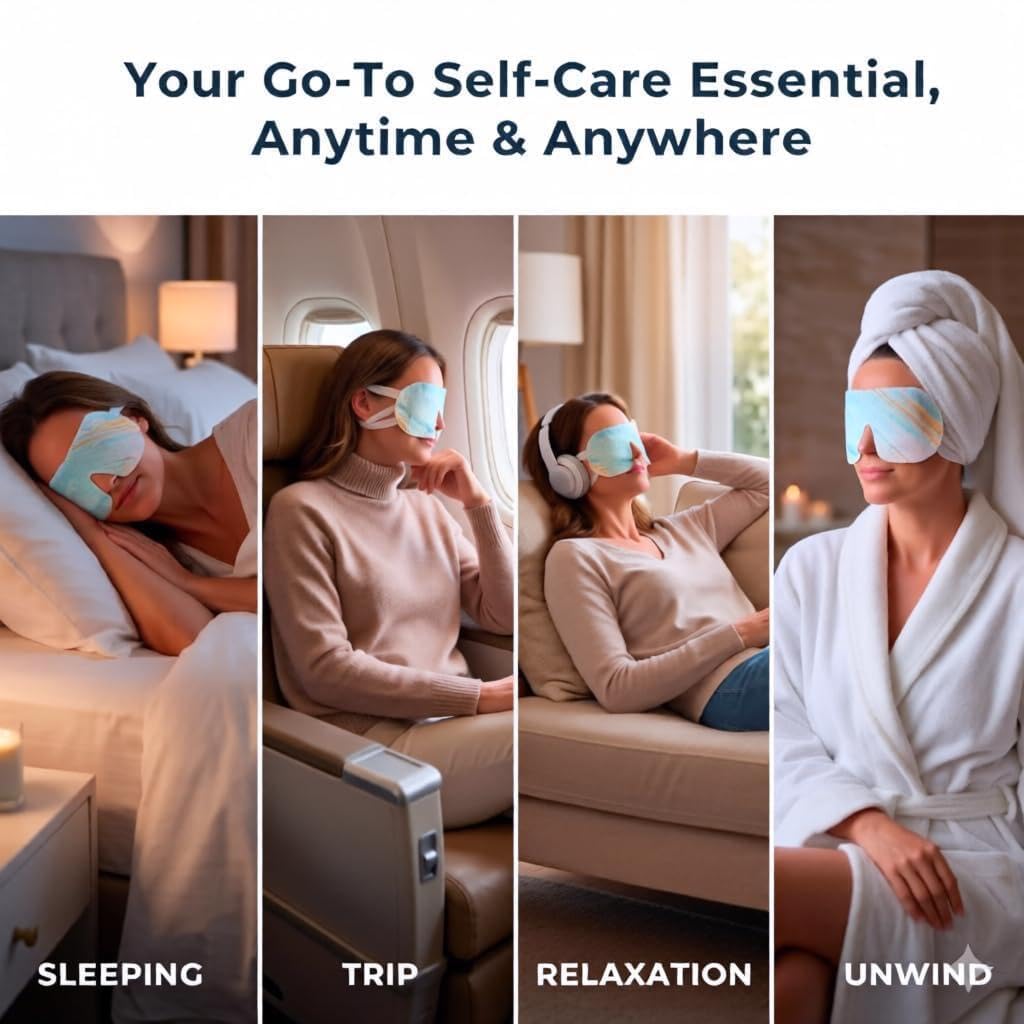 FACEMOON 16 Packs Self Heating Steam Eye Masks: