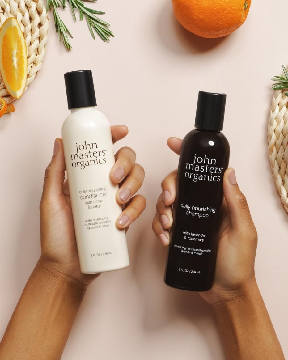 John Masters Organics | Daily Nourishing Conditioner with Citrus & Neroli | Detangle | Frizz Control | Oily Scalp | Silicone & Paraben Free 8 oz