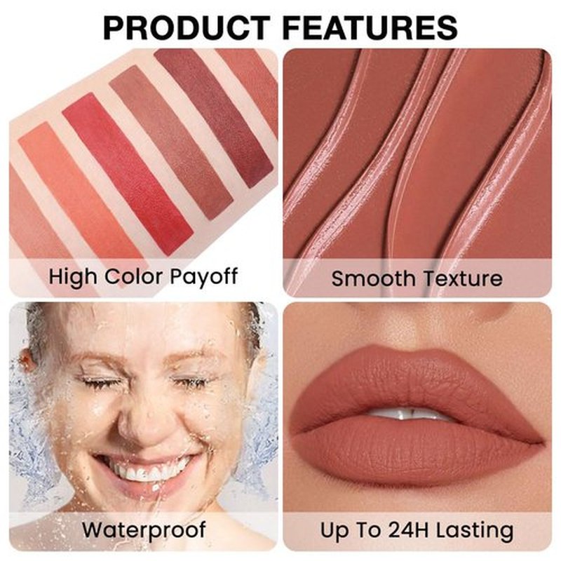 lip liner pencils, Modern Classic Lip Liner, Lip Liner Pigmented Vegan Matte, Lasting Finish Lip Liner, Luxurious Creamy Long Lasting Lip Liner, Prevents Feathering and Fading (01#Cream Orange, 1)