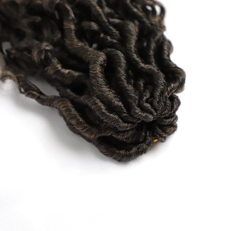 Goddess Locs Crochet Hair 12Inch 6Packs Curly Faux Locs Crochet Hair River Locs Goddess Wavy Crochet With Short Curly Hair Bohemian Hippie Locs Crochet Braids for Synthetic Hair Extension