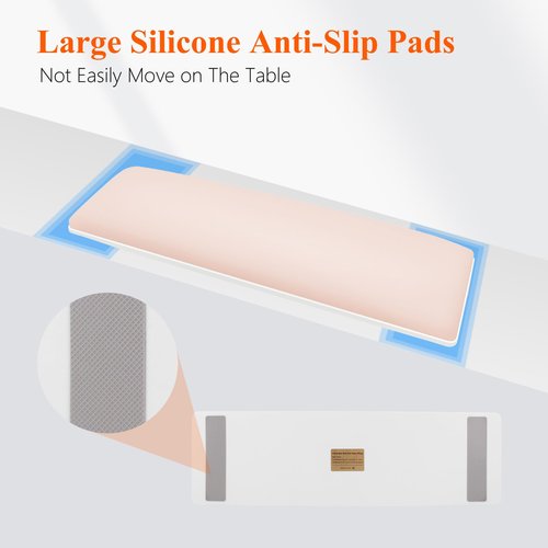 Pink Nail Arm Rest for Nail Tech, Cleanable and Waterproof, Professional Nail Hand Rest for Nail Tech Manicure Hand Pillow Stand with Anti-Slip Mat