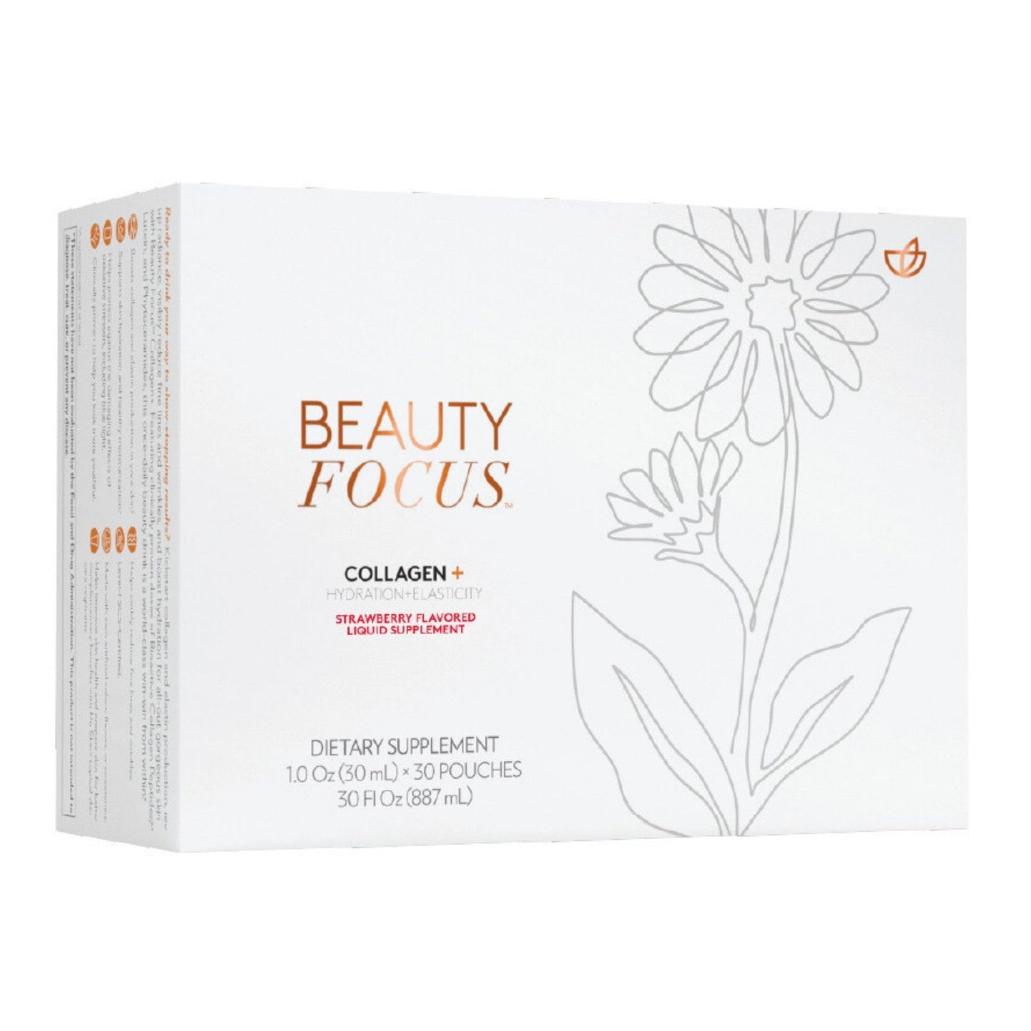 Nu Skin Beauty Focus Collagen + | 30 Pouches | Strawberry Flavored