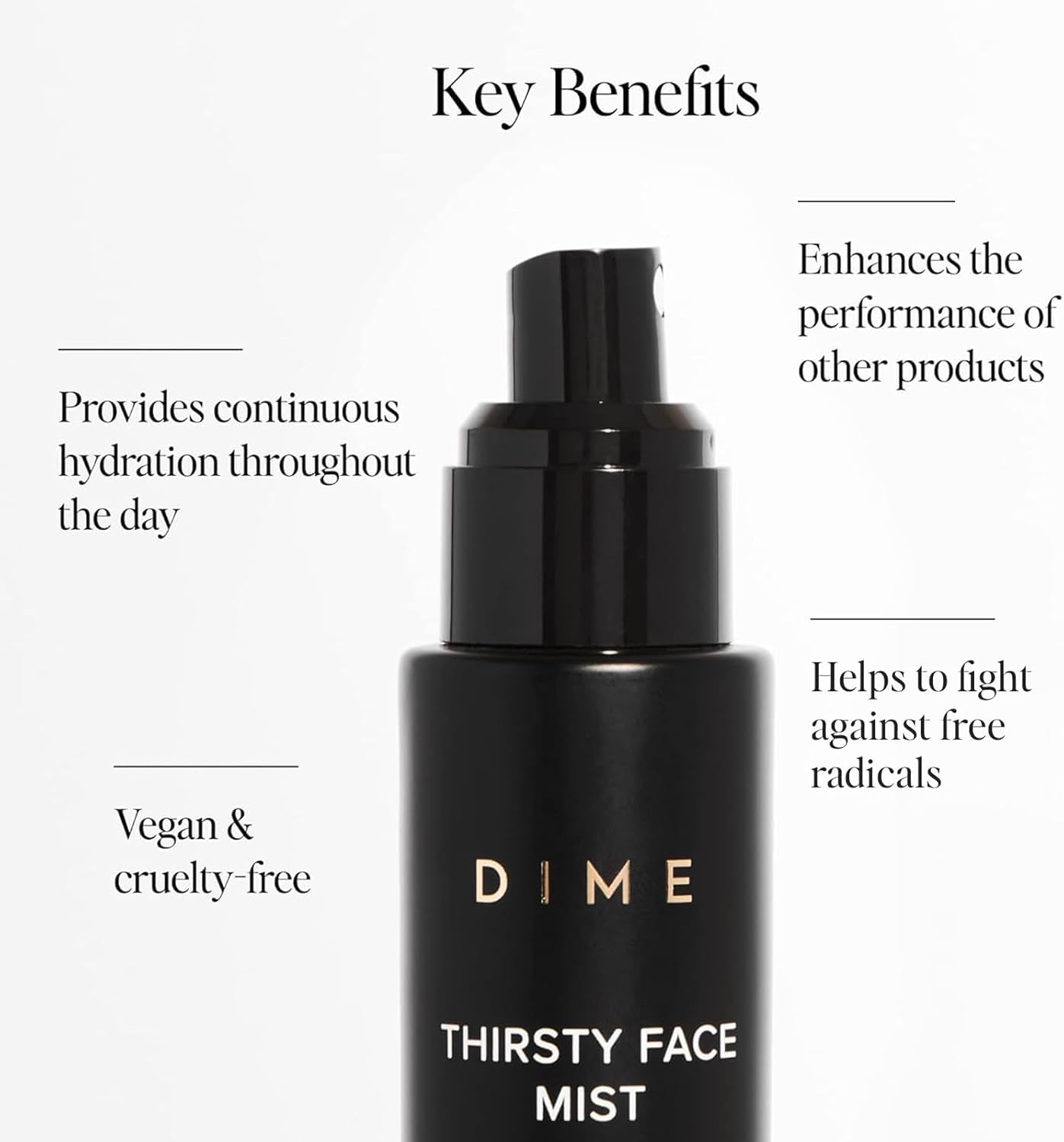 DIME Beauty Thirsty Face Mist, Meadowfoam, and Sea Buckthorn, Hydrating Facial Spray, 2 oz / 60 ml