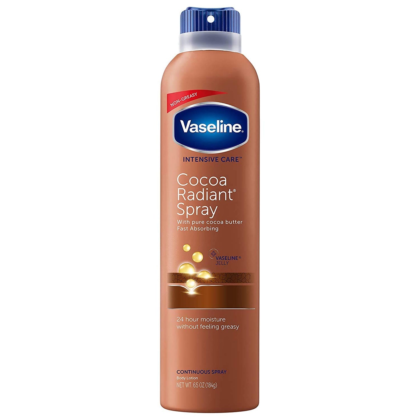Vaseline Body Spray Lotion Moisturizer For Dry Skin, 6.4 oz, 6-Pack