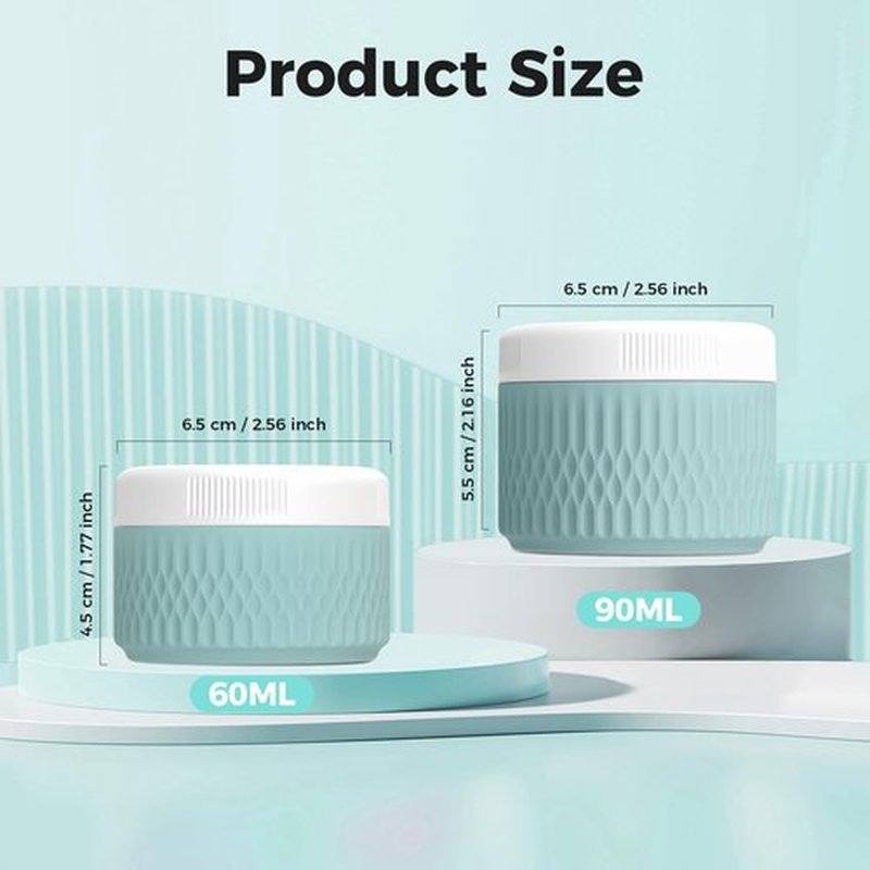 Travel Containers for Toiletries, Silicone Cream Jars BPA Free, TSA Approved 1.3oz Travel Size Containers, Leak-proof Travel Essentials with Lid for Cosmetic Face Hand Body Cream