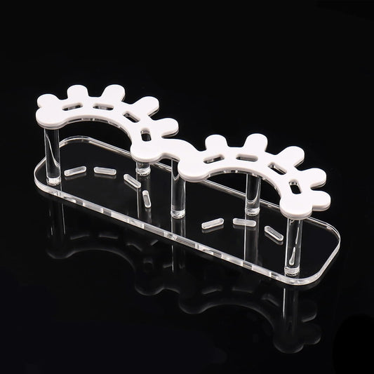 Acrylic Tweezer Holder for Eyelash Extensions - 8 Holes Display Stand | White Storage Solution
