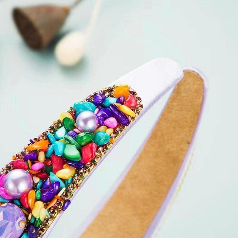 MUQINGWAN Fashion Women's Headband, Crystal Rhinestone Headband, Accessories For Women And Girls, Hair Accessories (Crystal Headband 5, 1 Count Pack of 1, Women Headband Gorgeous Retro)