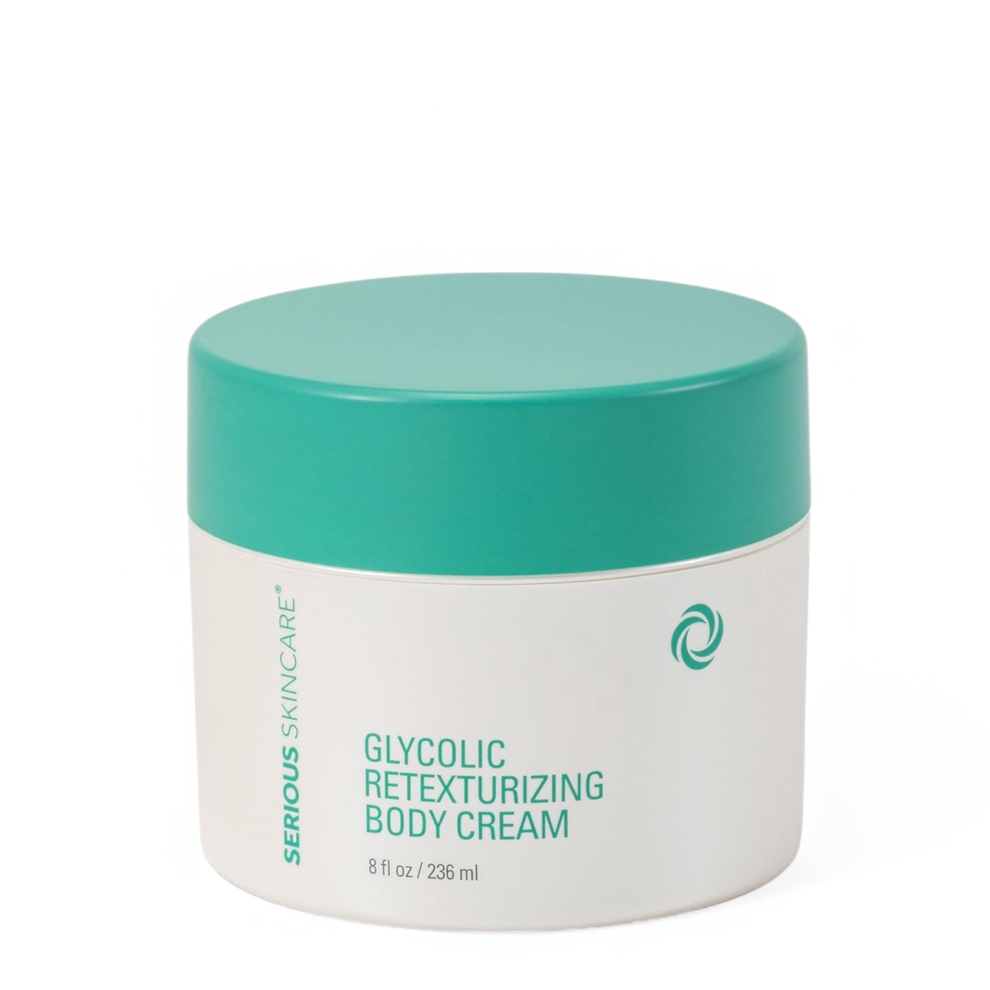 Serious Skincare, Glycolic Firming Retexturizing Body Cream with BODY FIT™, Moisturizing Lotion for Dry Skin, for Loose Crepey Skin Arms, Legs, Belly, Gentle Exfoliation for Smooth & Glowing Skin 8 Oz