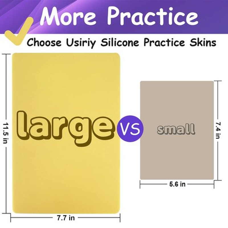 3mm Fake Skin Tattoo Practice Skins - Usiriy Tattoo Fake Skins 5pcs 8x12" Tattoo Practice Skin 3mm Thick Synthetic Tattoo Skins Soft Silicone Skin Practice Pads Piel Sintetica Para Tatuar