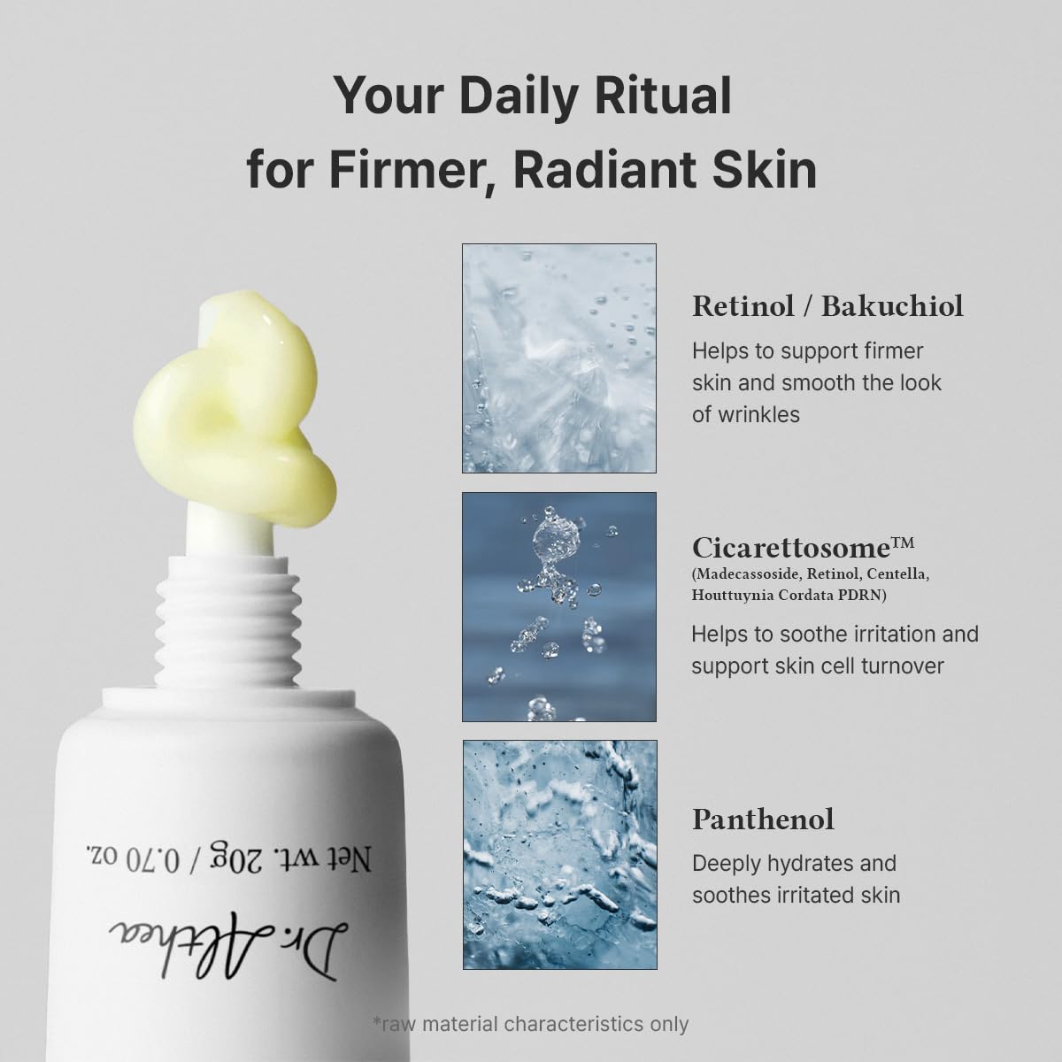 Dr.Althea Pure Retinol 0.15% Cream | Bakuchiol & Centella for Low Irritation | Helps with Dark Spots, Skin Tightening | Face Moisturizer for Anti Pigment | Korean Vegan Skincare, 0.70 Fl Oz
