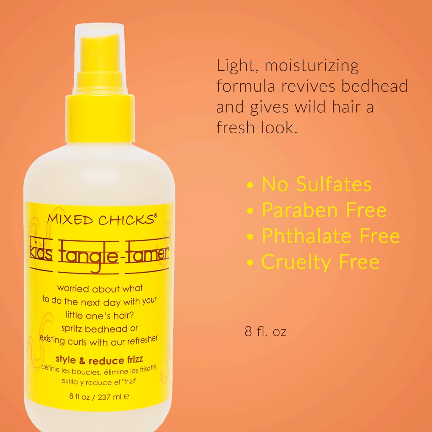 Mixed Chicks Kid's Quad Pack - Shampoo, Conditioner, Leave-in Conditioner, Tangle-Tamer, 8 fl.oz (Pack of 4)