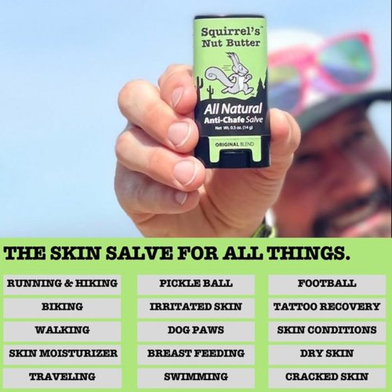 Squirrel's Nut Butter All Natural Anti Chafe Salve, Stick Applicator, 1.7 oz