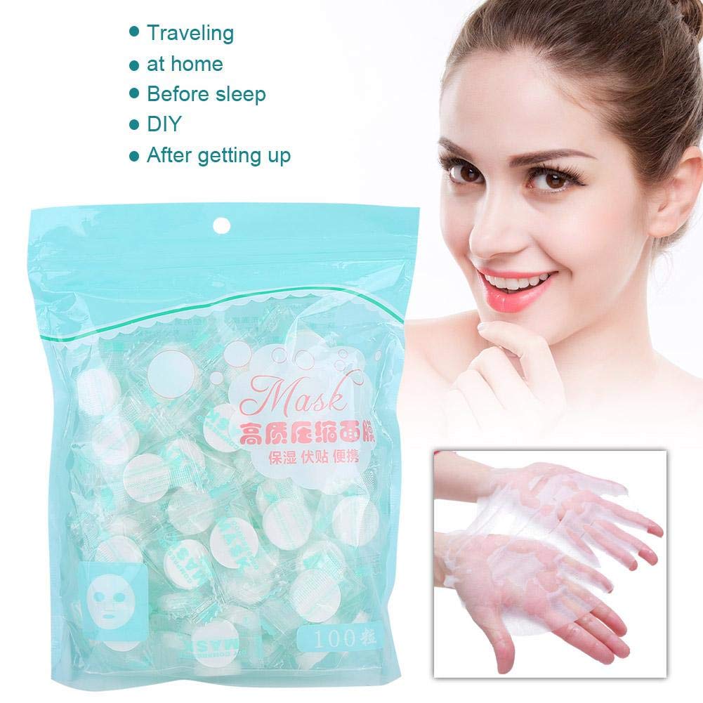 ZJchao Disposable Mask, 100Pcs/Pack Self-made DIY Mask, Non-Woven Compressed Sheets Mask, Individually wrapped Mask Paper for Home Travel Use