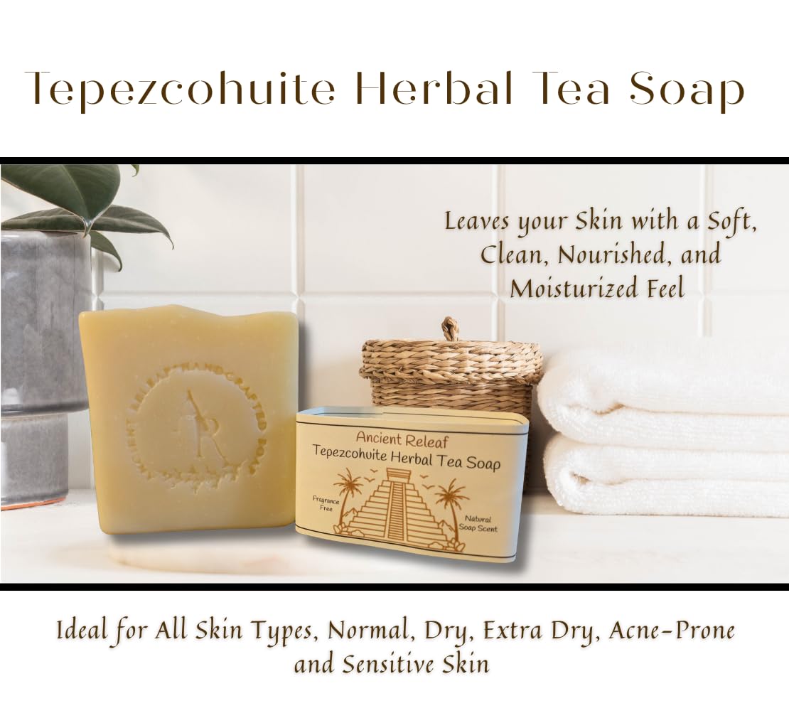 Tepezcohuite Herbal Tea Soap, with Tallow, Nourishing, Cleansing, refreshing, 5 oz. bar