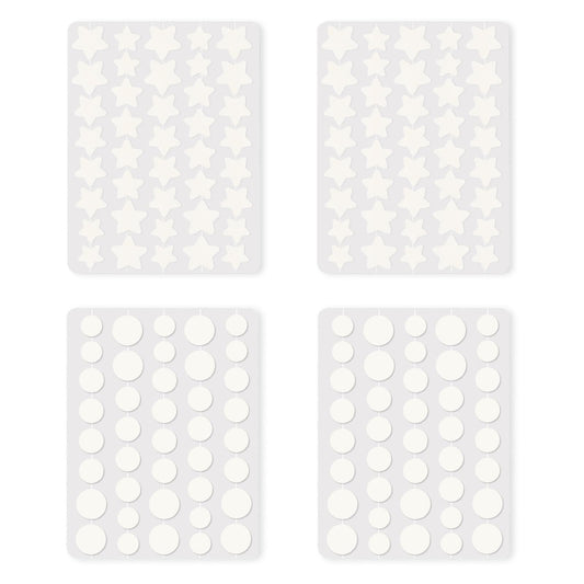 LuckyOpt 160Pcs Pimple Patches, Star-shaped Hydrocolloid Spot Patches, Colorful Acne Patch to Cover Absorb Invisible Blemish and Pimples, Star Spot Patches for Face Care, 3 Size (clear)