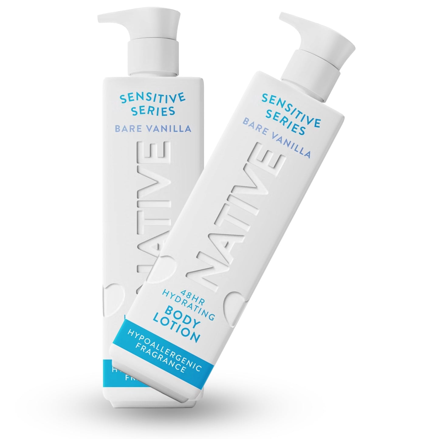 Native Sensitive Series 48H Hydrating Body Lotion - Hypoallergenic - Bare Vanilla - 18 fl oz - Pack Of 02