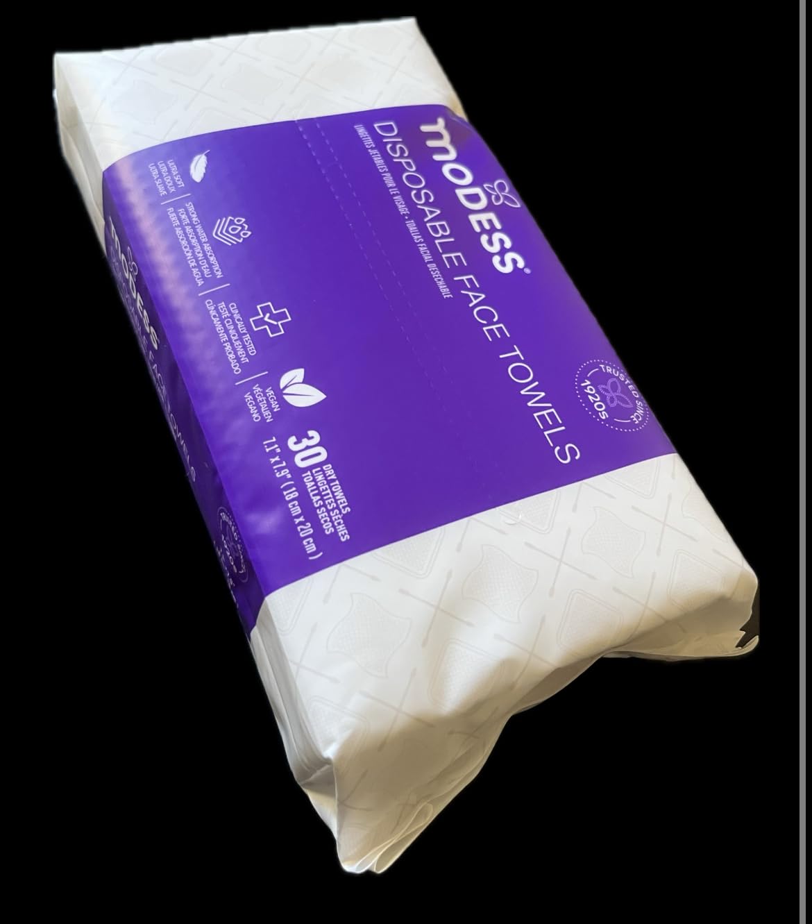 Modess Disposable Face Towels, 30 Count, Ultra Soft, Strong Water Absorption, 7.1 x 7.9 inches