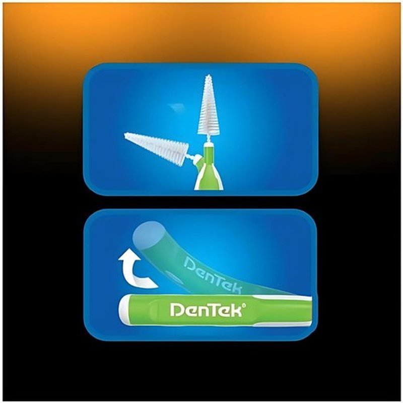 DenTek Easy Brush Fresh Mint Extra Tight Interdental Cleaners 16 Count (Pack of 8)