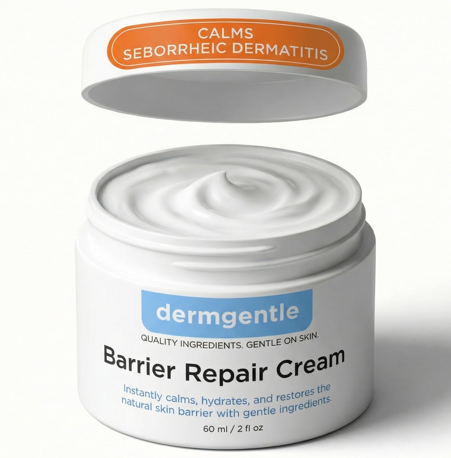 Barrier Repair Cream for Dry, Normal, or Sentitive Skin, Strengthens Barrier, Fast-Absorbing Hydration, Suitable for Dry, Seborrheic, Normal & Sensitive Skin - Dermatitis Gentle Ingredients