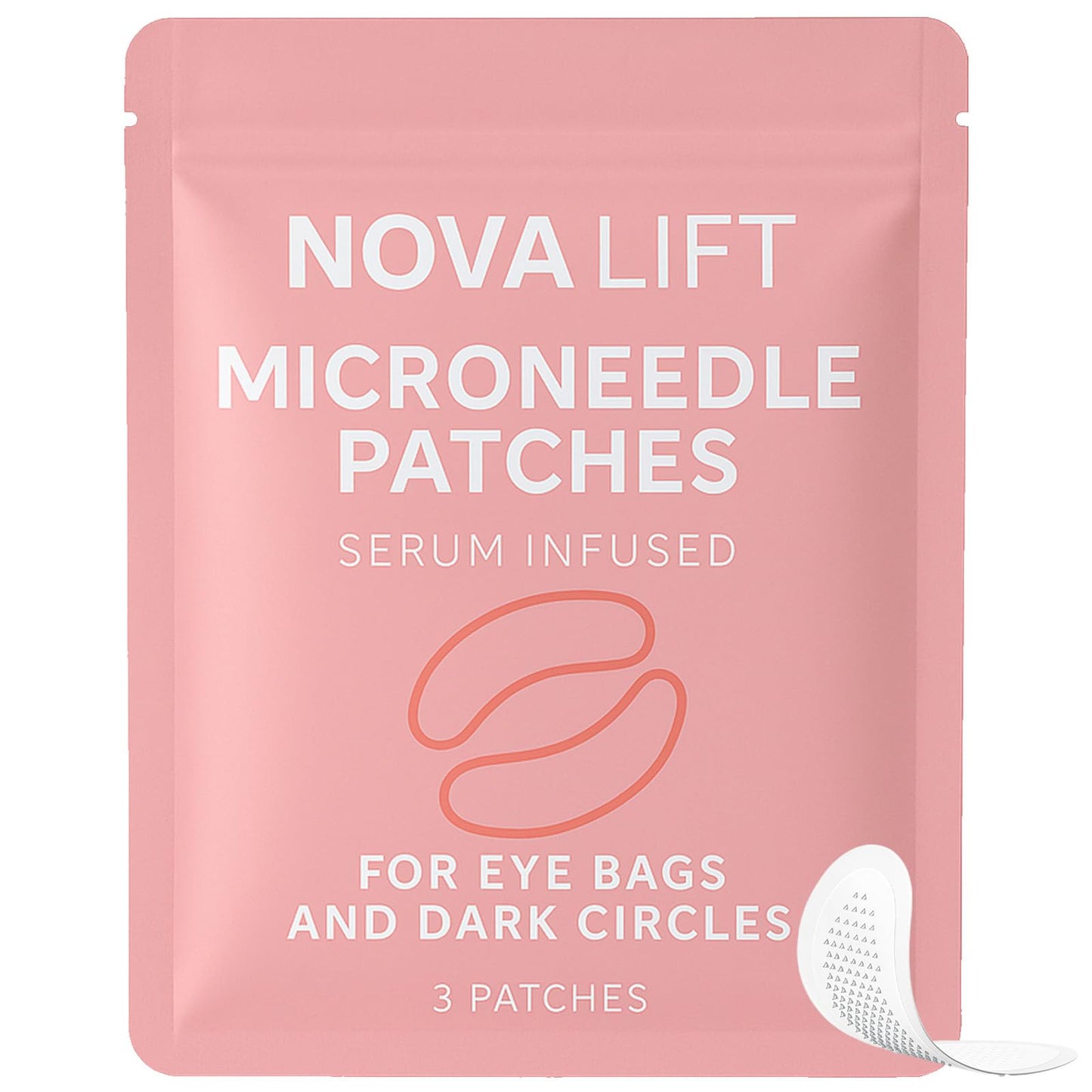 NOVALIFT Micro Eye Patches, Deeply Hydrating Anti-Wrinkle Patches, Contains Hyaluronic Acid and Collagen for Dark Circles, Smooth Application Forehead & Smile Line Patches for Women (1)