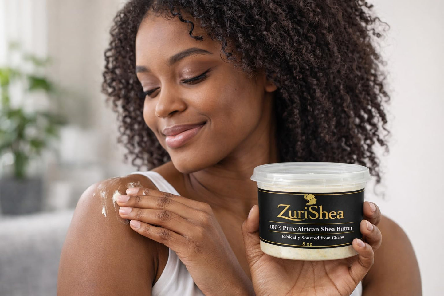 ZuriShea. 100% Pure Raw African Shea Butter (8oz) – Deep Moisturizer for Skin, Hair, Scalp, DIY Beauty, Lip Balm, Soap and lotion Base.
