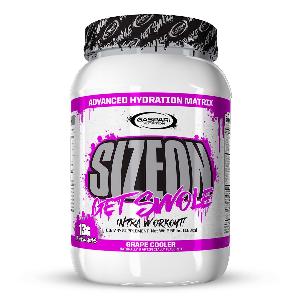 Gaspari Nutrition SizeOn Intra Workout, Whey Protein Powder, The Ultimate Hybrid Intra-Workout Amino Acid & Creatine Formula, Increased Muscle Volume & Recovery (3.59 Pounds, Orange Cooler)