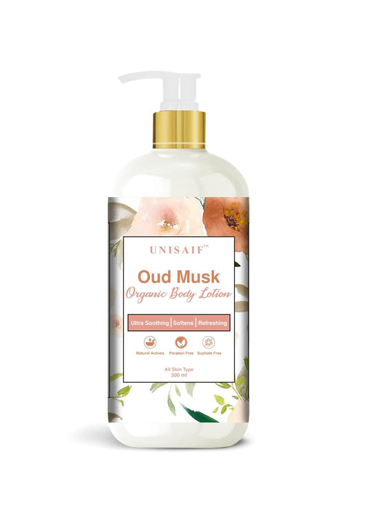 Oud Musk Body Lotion for Extremely Dry Skin - Extra Moisturizing & Firming | 10.14 Fl Oz (300ml)