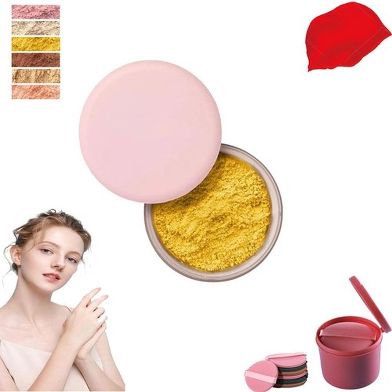 Luminance Milano Pink Powder, Luminance Milano Powder, Beauty Blurring Setting Powder, Beauty Pink Setting Powder, Waterproof Setting Powder for All Skin Tones (#5)