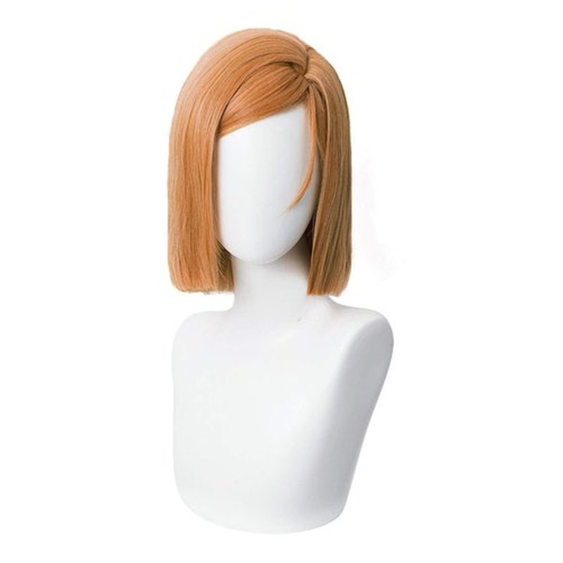 Wiggy Mermaid Short Orange Wig, Ginger Straight Bob Hair Wig for Women Anime Cosplay Halloween Costume