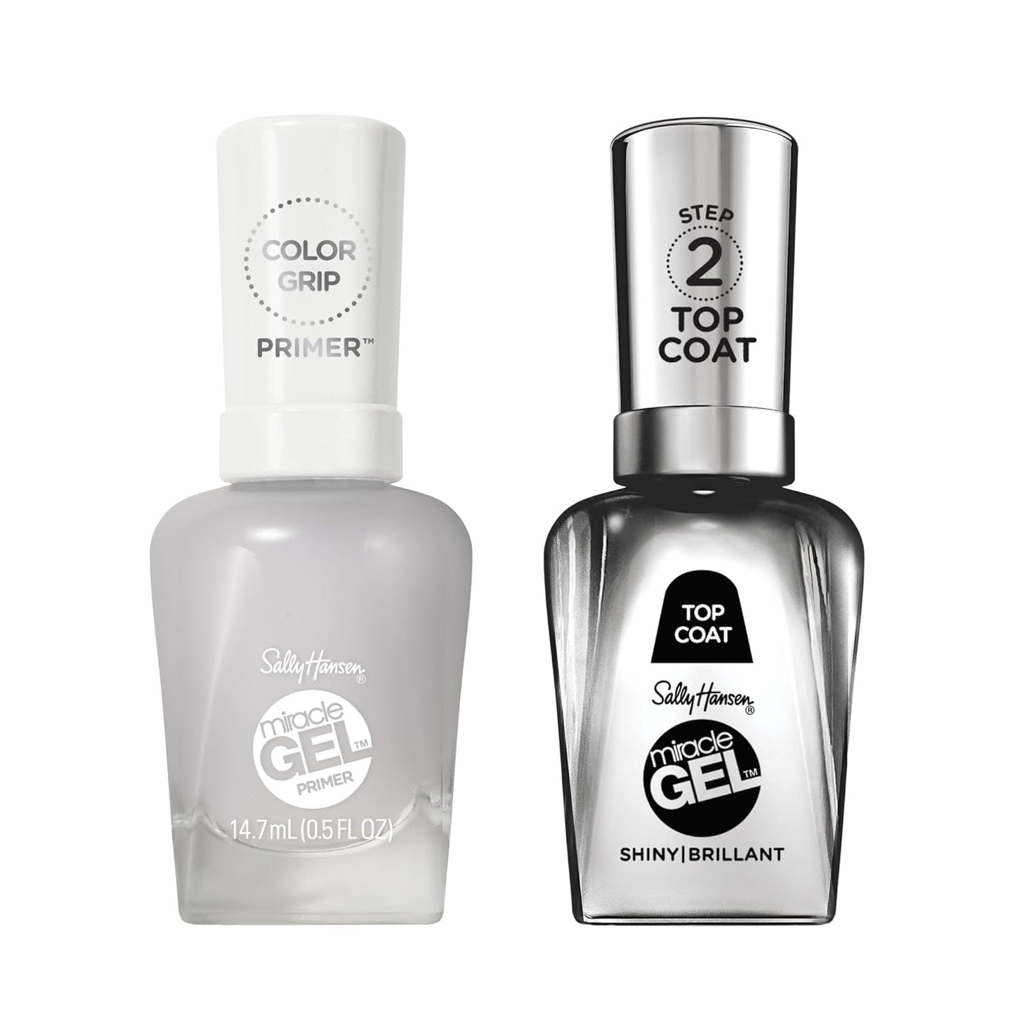 Sally Hansen Miracle Gel Nail Polish - Onyx-pected #849 with Shiny & Matte Top Coat Trio
