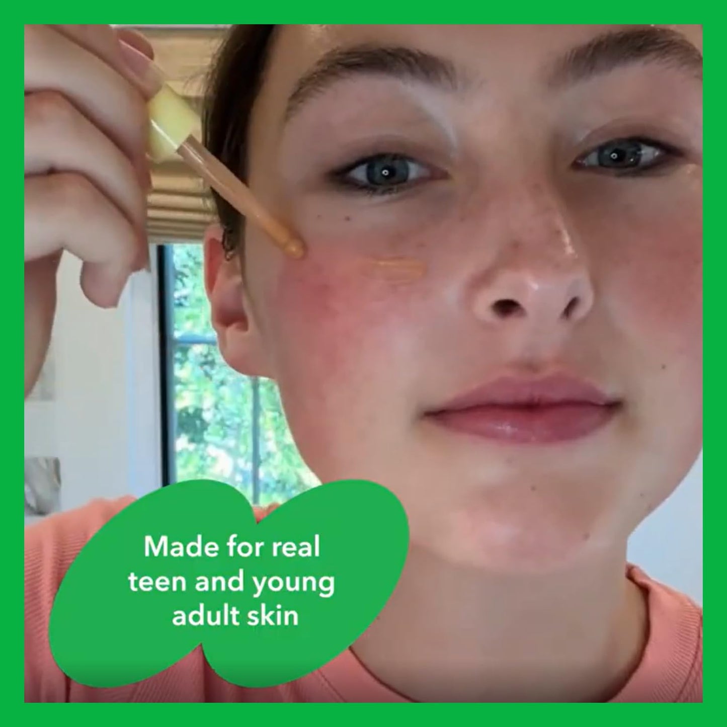 POUR TOUS Base Facial Serum (1 floz) | Lightweight Face Skin Treatment w/Niacinamide & Cucumber | Safe Plant-Based Skincare For Tweens Teen & Young Adult Skin