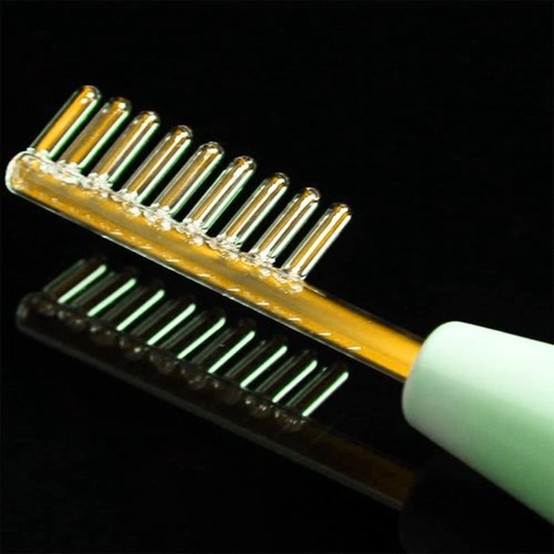 Electrode Wand Glass Tube Orange Colour Handheld Spare Parts for Hi Frequency Instrument Elitzia ETJX006AS (Clear Comb)