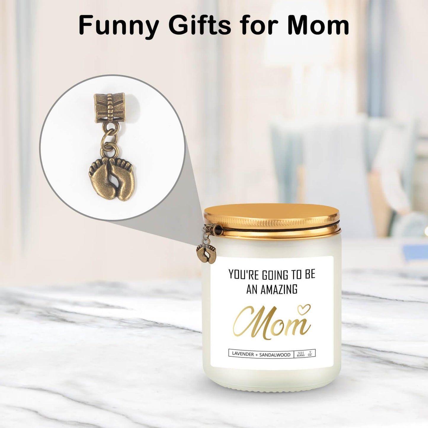 First Mothers Day New Mom Gifts, Soy Wax Candle for New Moms - Funny & Expecting Mom Gifts, Pregnant Women's First Time Moms Gift