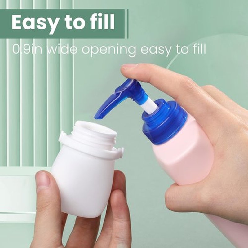 RONRONS Silicone Travel Bottles, Squeeze Salad Dressing Bottles, 1oz Condiment Squeeze Bottles Sauce Containers for Lunch Box (2 Pieces)