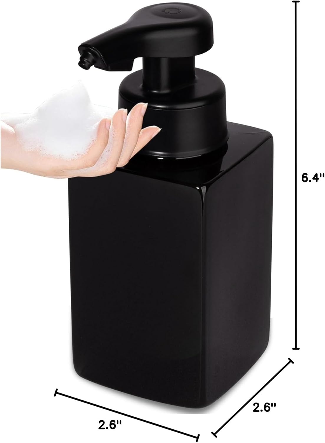 Automatic Foaming Soap Dispenser - Touchless Rechargeable Foam Pump for Kitchen & Bathroom | Black