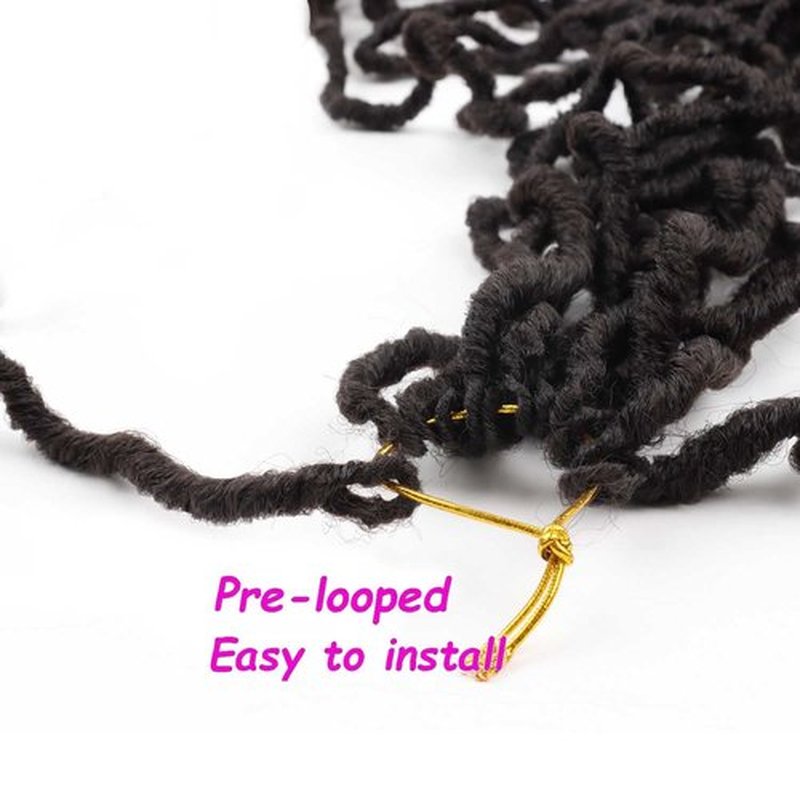 Datuoda 36 Inch Soft Locs Wavy Crochet Hair 6 Packs Goddess Loc Hair Crochet Braids Faux Locs Crochet Hair for Black Women (36 Inch (Pack of 6), 4#)