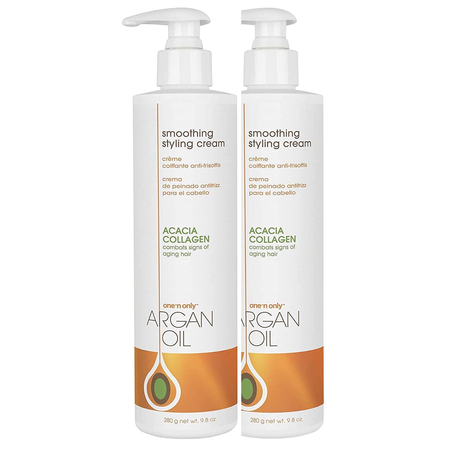 One 'n Only Smoothing Hair Cream 9.8 oz - 2 Pack for Frizz Control & Shine