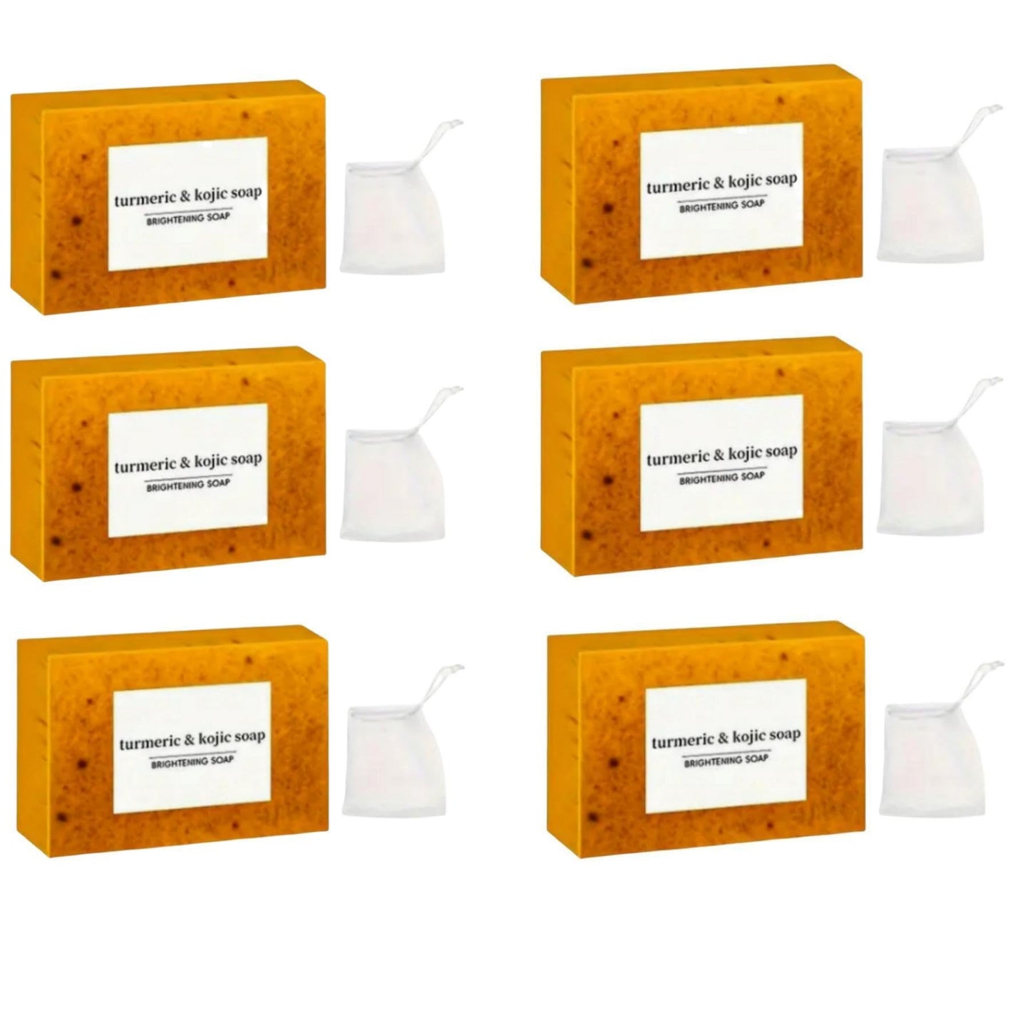 GALHJCZ Lemon Turmeric Soap Bar 6Pcs for Face and Body Turmeric Lemon Soap infused with turmeric Extract Soft gentle and effective