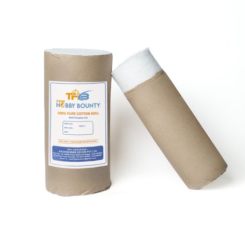 The Hobby Bounty Absorbent Pure Cotton Roll 2.205 Lbs Rolled Cotton Ball Multipurpose Soft Cotton Use for Surgical First Aid Saloon Makeup Remover Beauty and Baby Care Roll 500 Gram (Pack of 2)