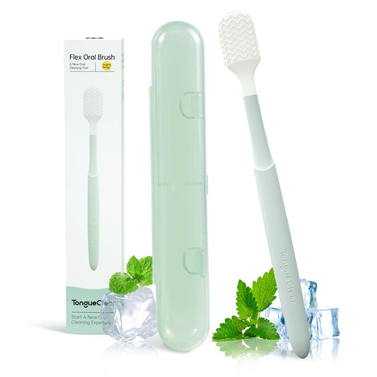 Tongueclear Oral Mucosal Cleaner|Silicon Oral Care Cleaner|Gum Massager with Air Bag(1 pc)